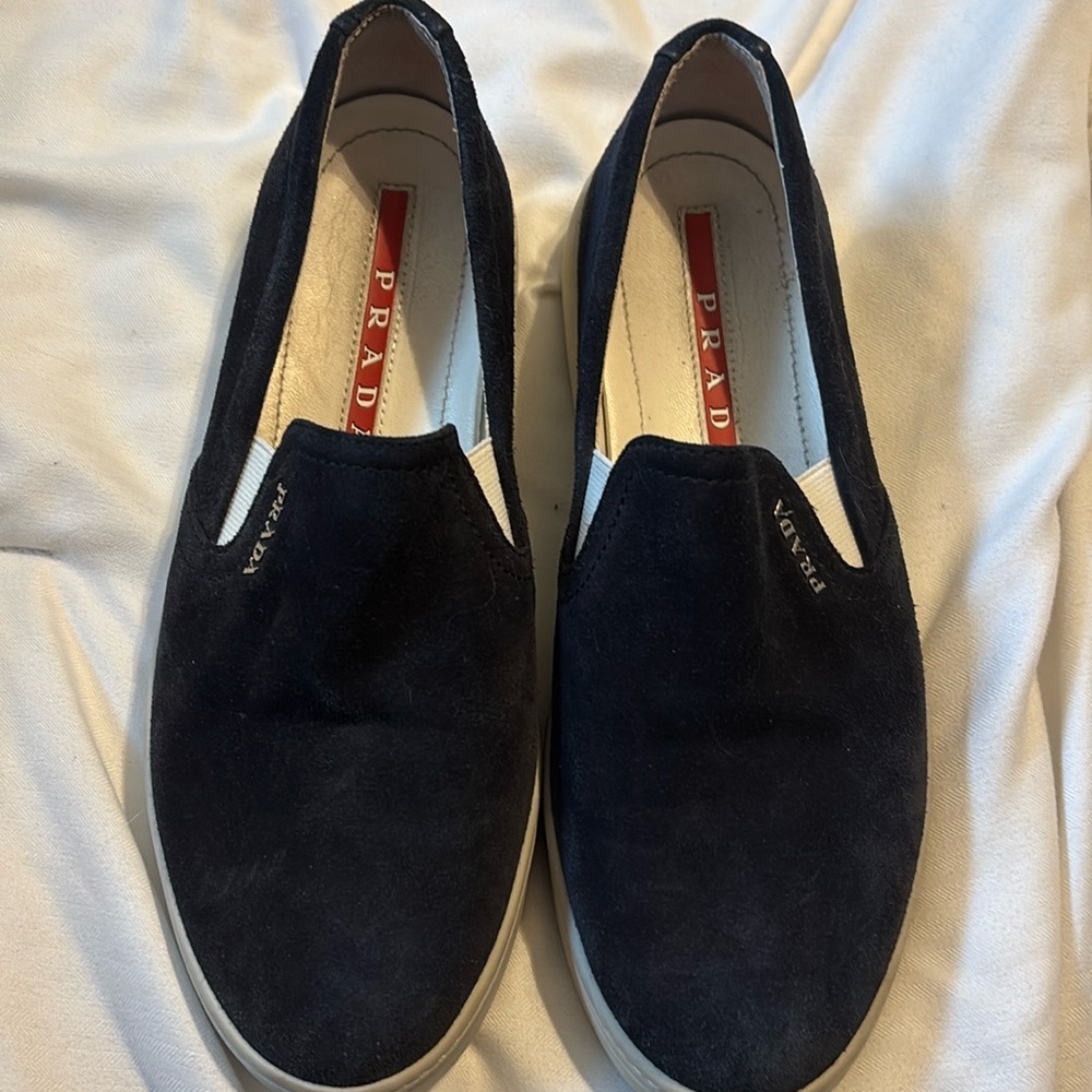 Prada Sport Leather Sneaker black size 36 size 6 Purchased on the Real Real